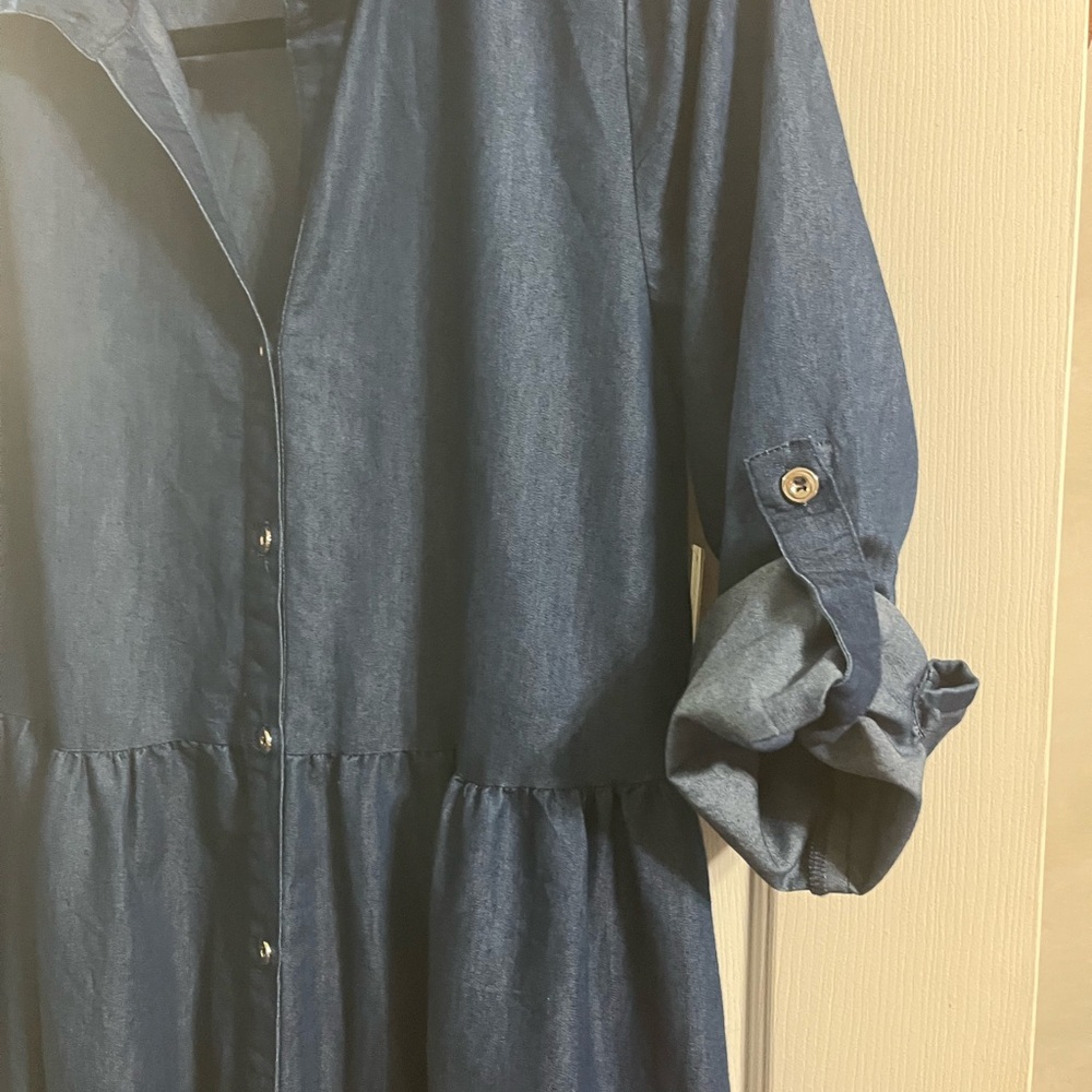 Falling Flower denim dress - Picture 4 of 6